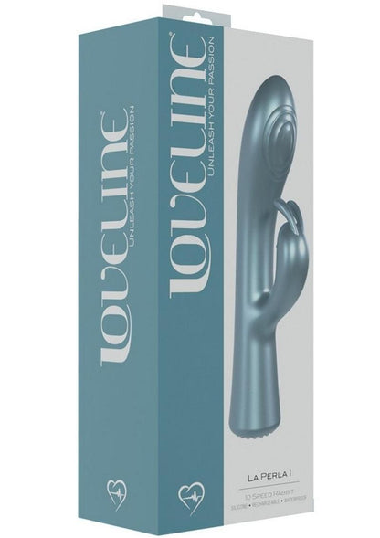 Loveline LA Peria I Rechargeable 10 Speed Rabbit Vibrator - Blue