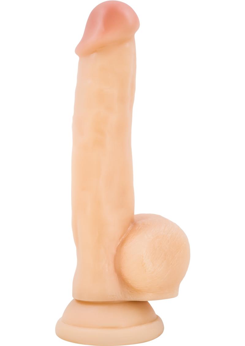 Loverboy Mr. Jackhammer Dildo with Balls - Flesh/Vanilla - 8.5in