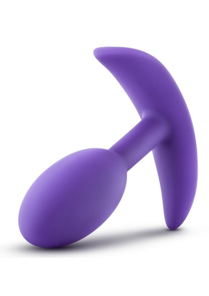 Luxe Wearable Vibra Slim Plug Silicone Butt Plug - Purple - Small