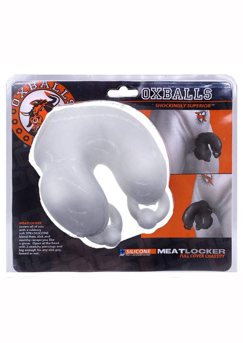 Meatlocker Silicone Chastity - White/White Ice