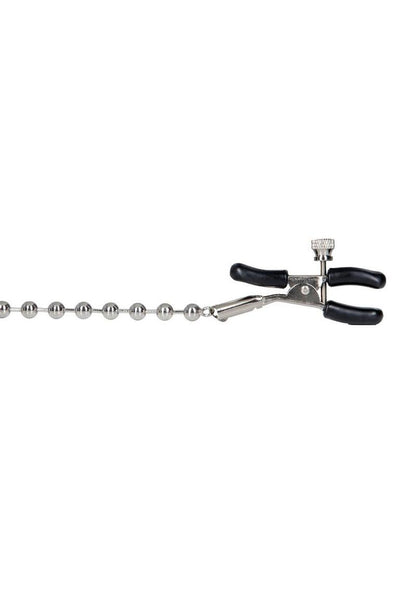 Nipple Play Silver Beaded Chain Nipple Clamps