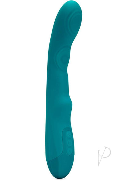 Nu Sensuelle Vivi Rechargeable Silicone Double Tapping Vibe with Clitoral Stimulation - Emerald/Green