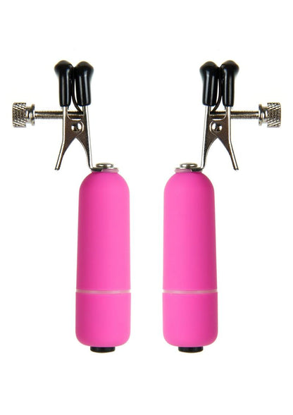 Ouch! Vibrating Nipple Clamps - Pink