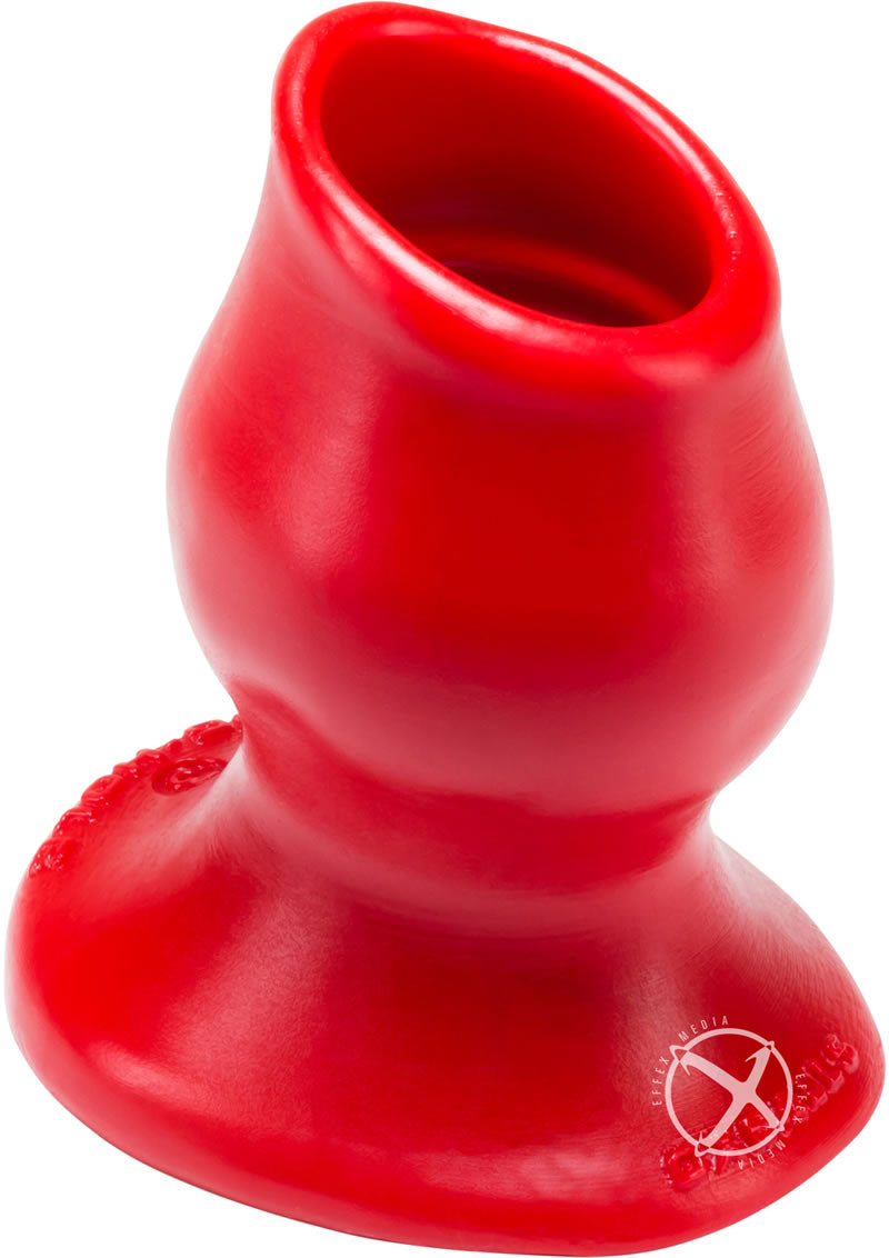 Oxballs Pig-Hole-3 Large Silicone Hollow Butt Plug - Red - Large