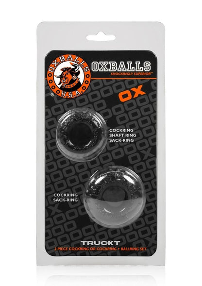 Oxballs Truckt Cock Ring - Black - 2 Pack
