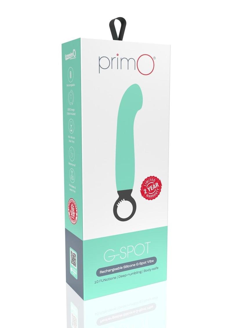 Primo G-Spot Rechargeable Silicone Vibrator - Teal