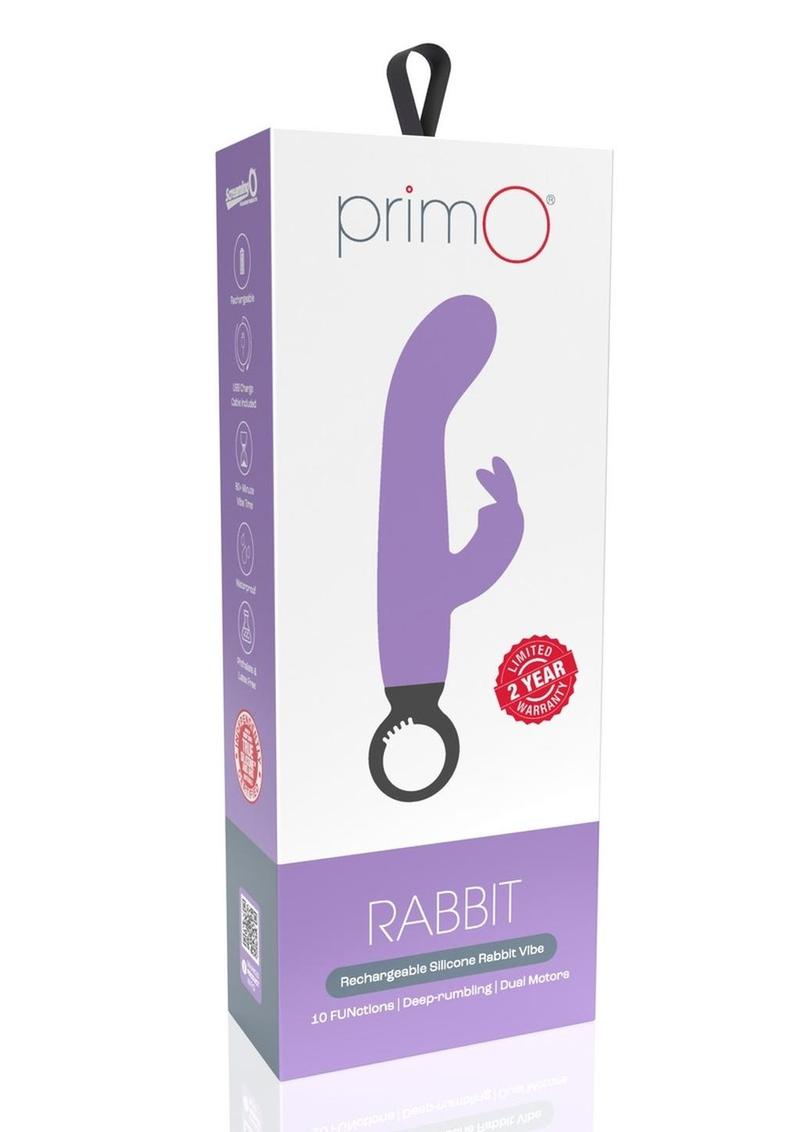 Primo Rabbit Rechargeable Silicone Vibrator - Lavender/Purple