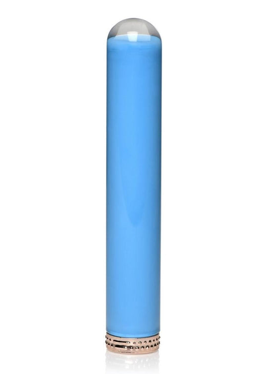 Prisms 10x Mini Vibe Rechargeable Glass Bullet - Blue