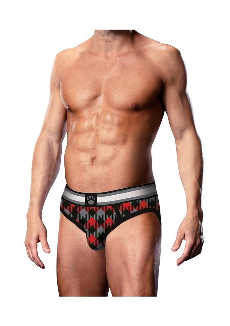 Prowler Tartan 1 Brief Md Blk/Red Fu23 - Black/Red - Medium