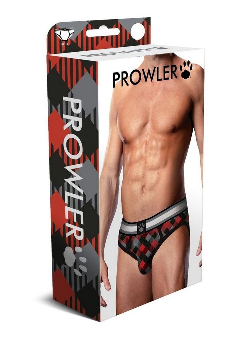 Prowler Tartan 1 Brief Md Blk/Red Fu23 - Black/Red - Medium