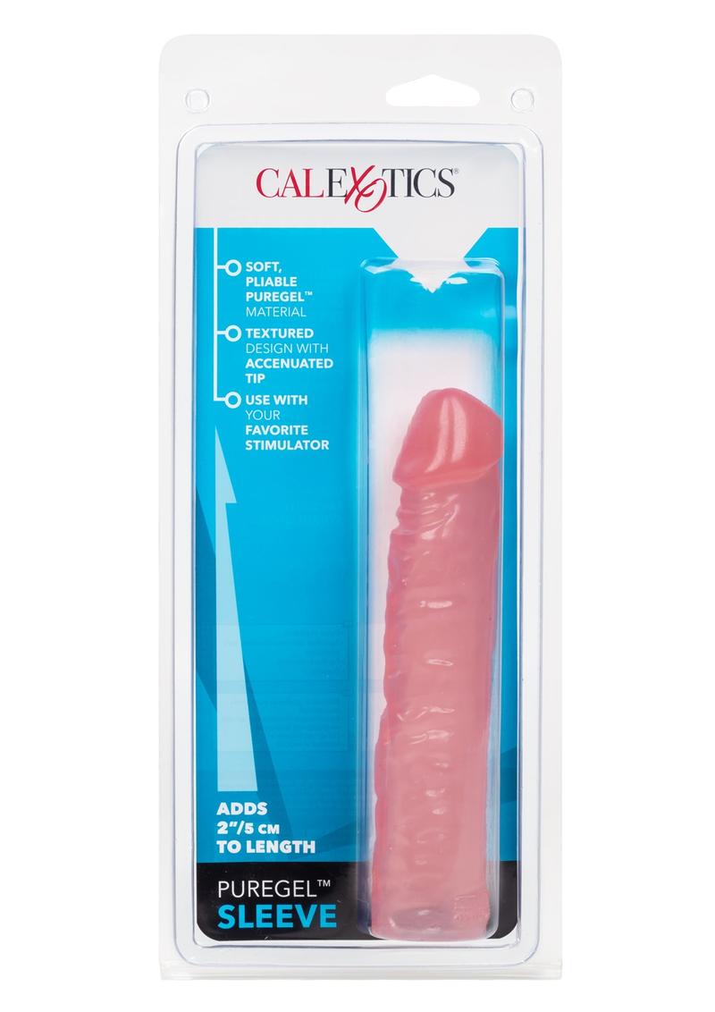 Puregel Textured Pleasure Penis Sleeve - Pink