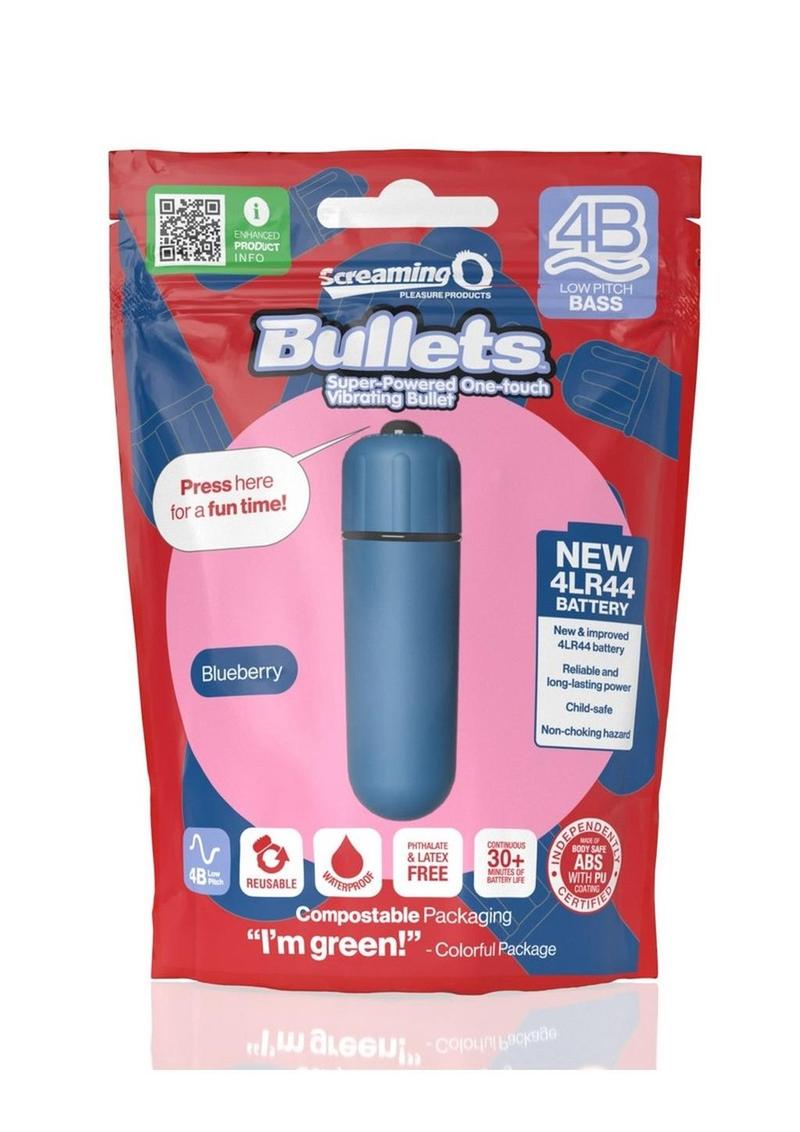 Screaming O 4b Bullet Vibrator - Blue/Blueberry