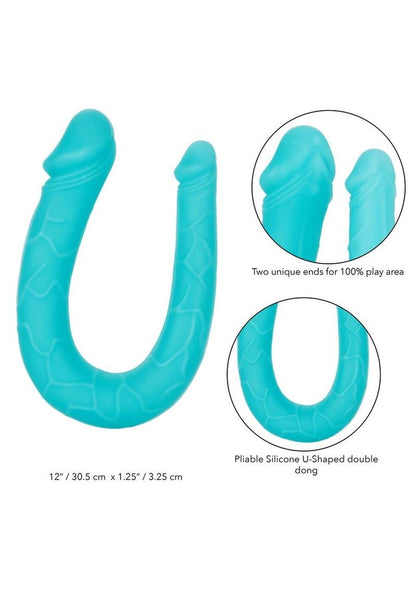 Silicone Double Dong AC/DC Dong Dual Penetration Non Vibrating Silicone Double Dong