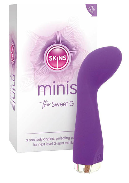 Skins Minis The Sweet G Silicone Vibrator - Purple/White