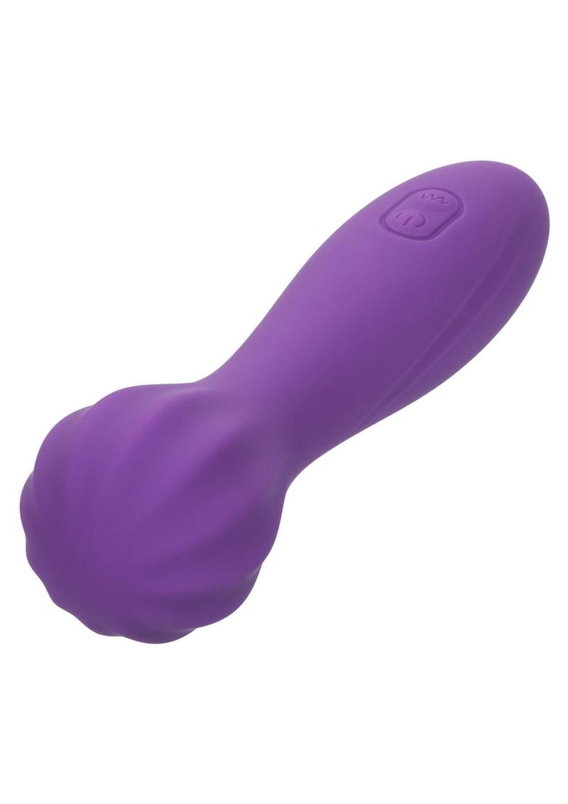 Stella Liquid Silicone O Wand Rechargeable Silicone Vibrator - Purple