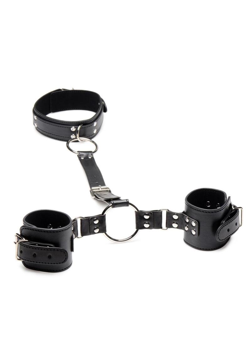 Strict Adjustable Neck to Wrist Restraints - Black