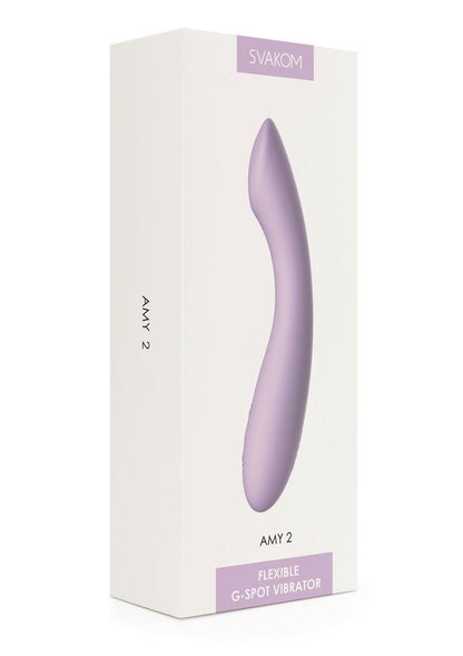 Svakom Amy 2 Rechargeable Silicone Vibrator - Lavender/Purple