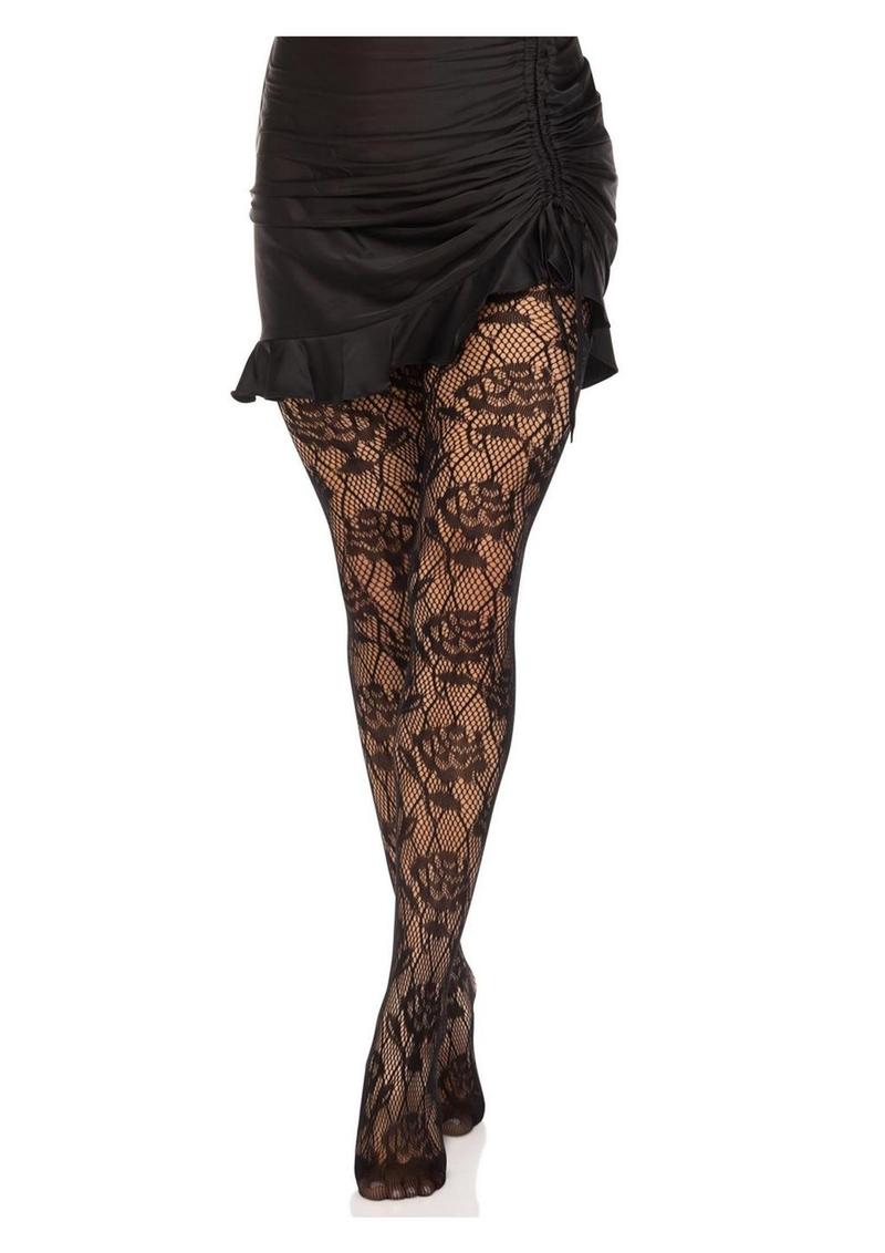 Wild Rose Net Tights